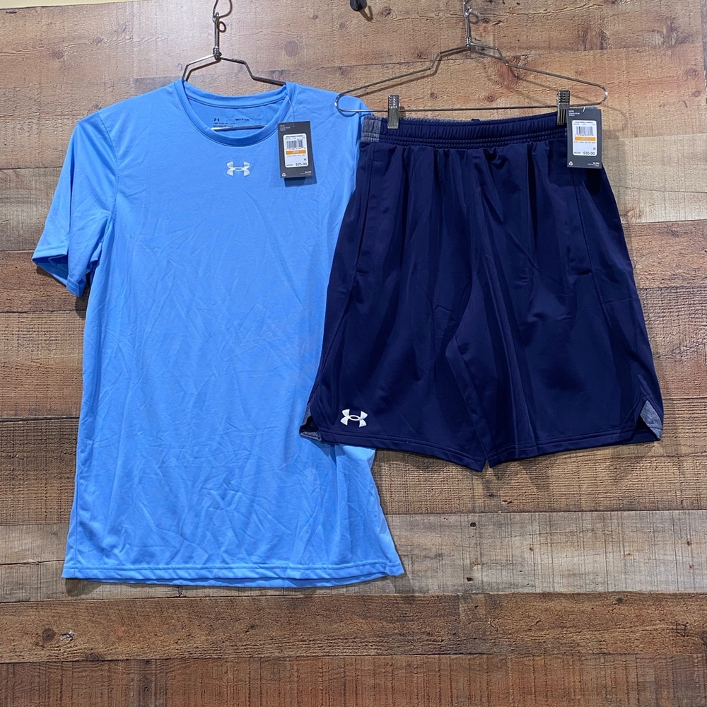New With Tags Under Armour Basketball Shirt & Shorts Set Size Small